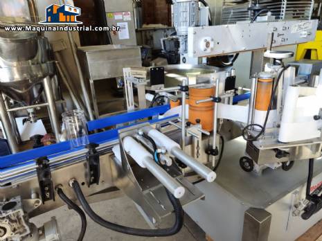 Rotuladora autom�tica para frascos potes cil�ndricos planos Maqmundi