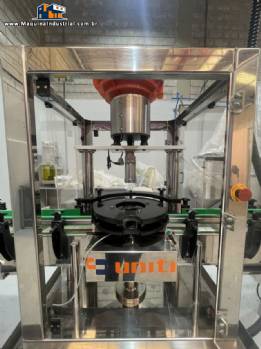 Tampadora em inox com 1 cabe�ote Uniti 1000 tampas / hora