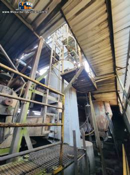 Sistema lavador de gases  torre em fibra de vidro e chamin
