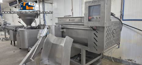 Misturador de p�s em inox com 2 eixos Montemil Industrial MTM 500 para carnes embutidos pet food massas aliment�cias
