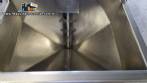 Rosca transportadora helicoidal inclinada com silo em inox