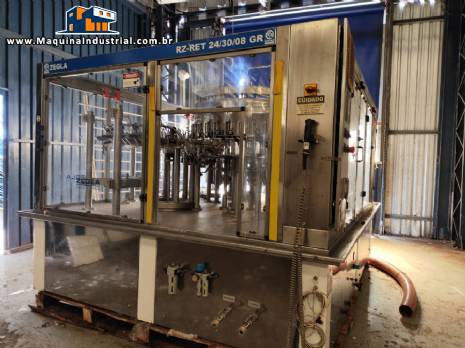 Envasadora rotativa com rinser rosqueadora tribloco Zegla