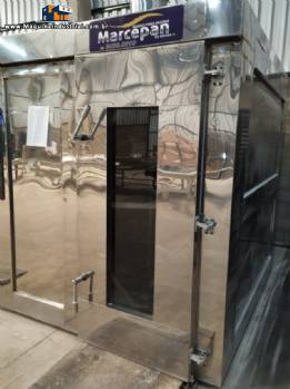Forno rotativo el�trico em inox com carrinho duplo Marcepan