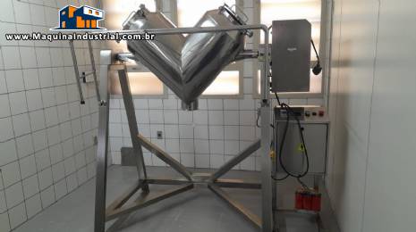 Misturador em V em inox 50 Kg HEFESTO do Brasil