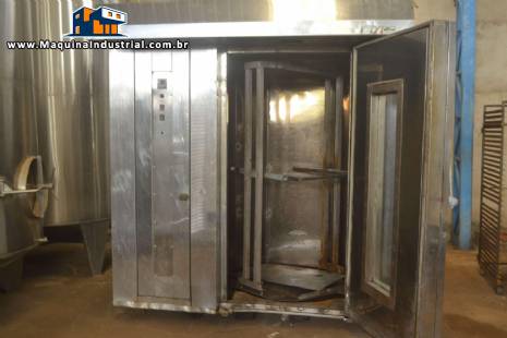 Forno rotativo a g�s em a�o inox Hypolito