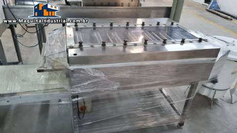 Cilindro 7 rolos em inox para massas pastel lasanha 7 rolos Indiana 400 mm