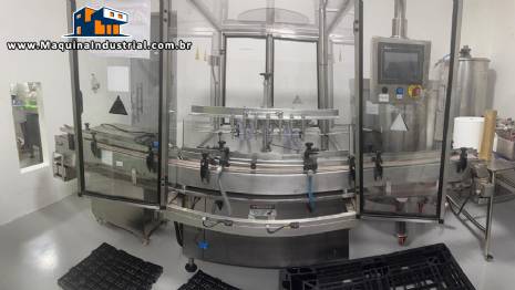 Envasadora linear em inox 7 bicos pist�es WADA