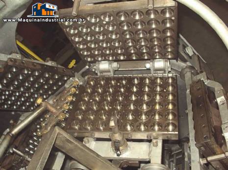 Forno industrial de waffer para bombons