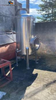 Declorador filtro em a�o inox para l�quidos leito em carv�o ativado 10 m� / h Filtros Barra