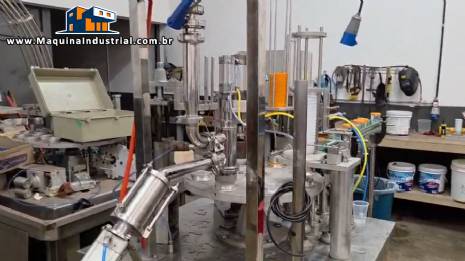 Envasadora dosadora rotativa com tampadora e seladora de copos frascos 2.000 unidades Brasholanda Envasadora dosadora rotativa com tampadora e seladora de copos frascos 2.000 unidades Brasholanda